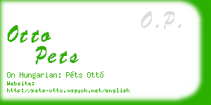 otto pets business card