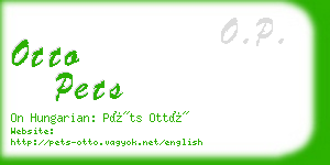 otto pets business card